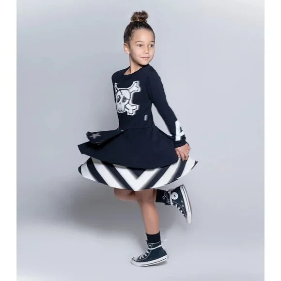 Nununu Mash Up Layered Dress in Black - Picture 4 of 6